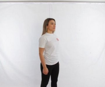 Kadın düz renk logolu tshirt