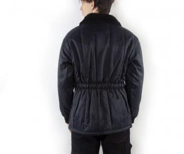 Erkek tüy yakalı mont